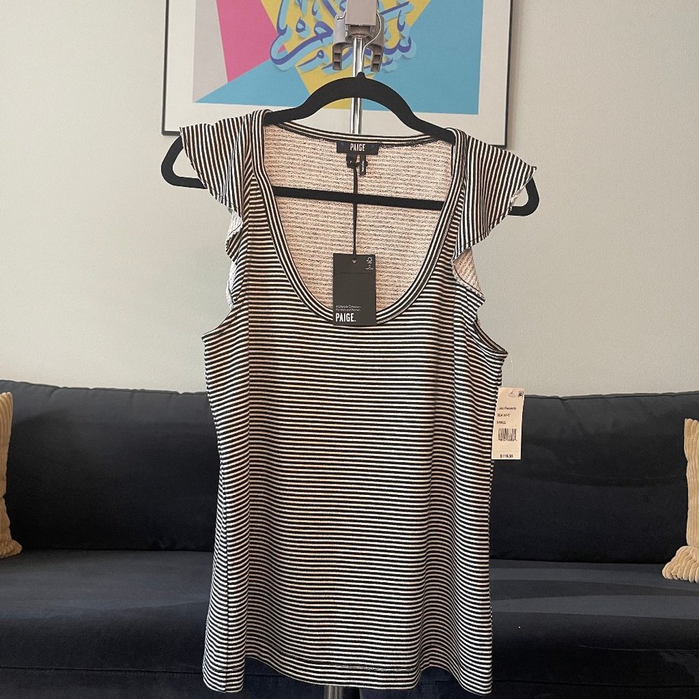 Paige Striped Ruffle Sleeve Top